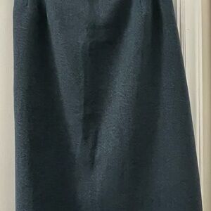 Elegant Navy Gray Women's Skirt Fully Lined